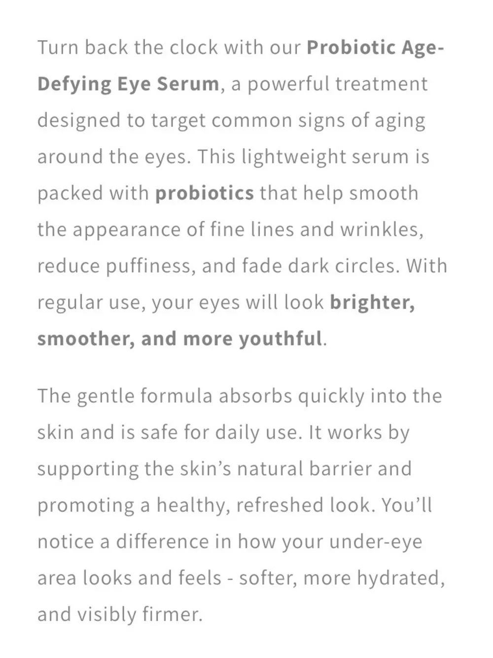 NEW Dr. Lili Probiotic Fan Age Defying Vegan Eye Serum